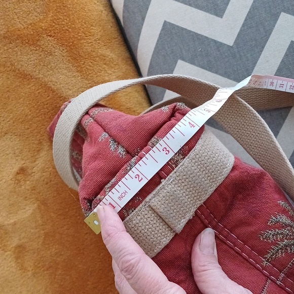 🔥🔥Bonnie Bag Upholstery palm trees vintage knitting needle point storage tote - Picture 14 of 16